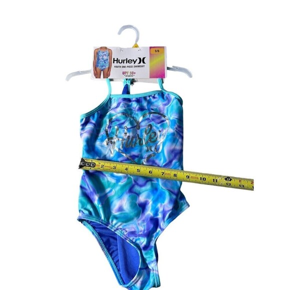 NWT Hurley girls One Piece swimsuit UPF 50+  size 5/6 - Picture 7 of 9